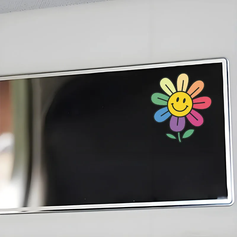 

Waterproof and Weatherproof Decals, Suitable for Cars Rainbow Flowers Car Decals - Smiley Vinyl Stickers