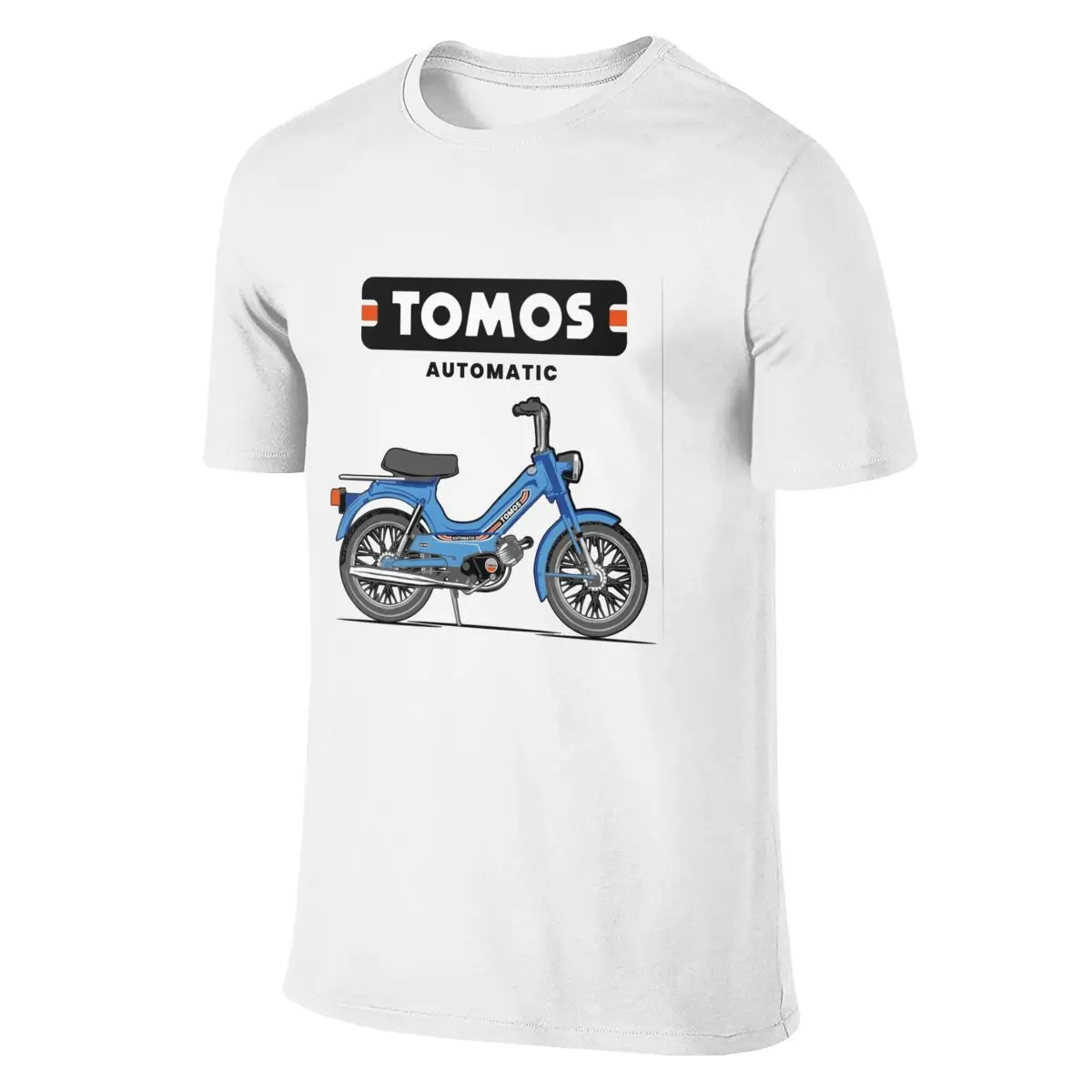 Tomos Moped T-Shirt Summer T Shirt Cotton Short Sleeve Tops Tees TShirt Clothing