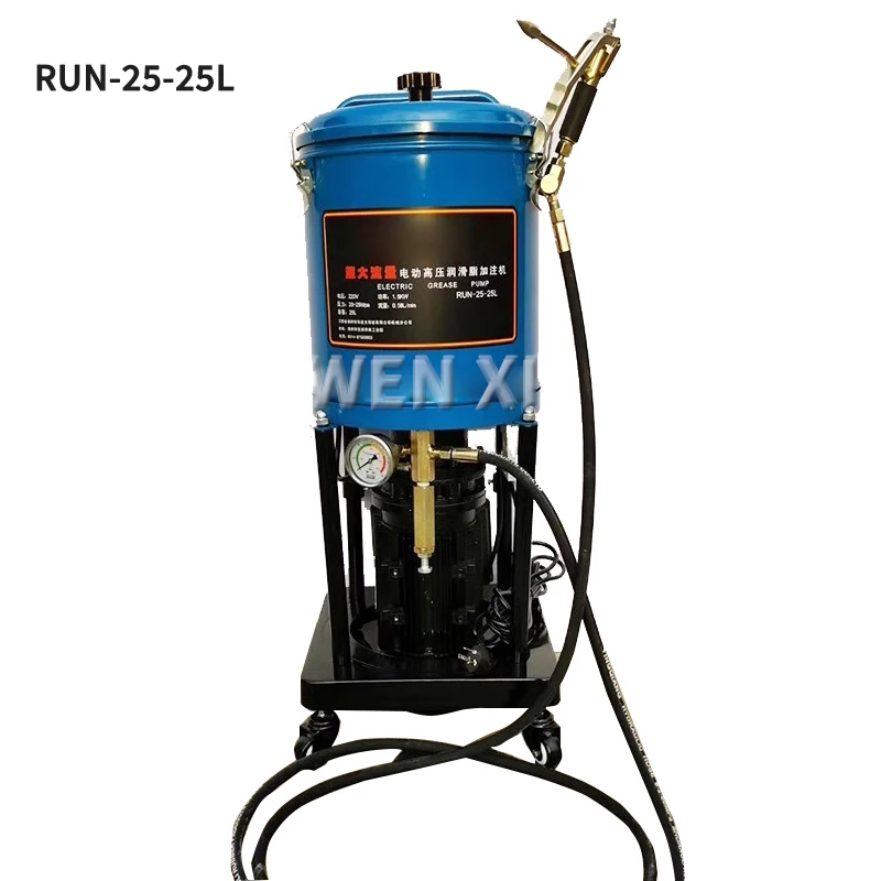 25L 25-40MPA Air Pneumatic Grease Gun Pump With Gas-Pressure Meter Swivel Oiling Gun Head for Mechanization Oil Injection