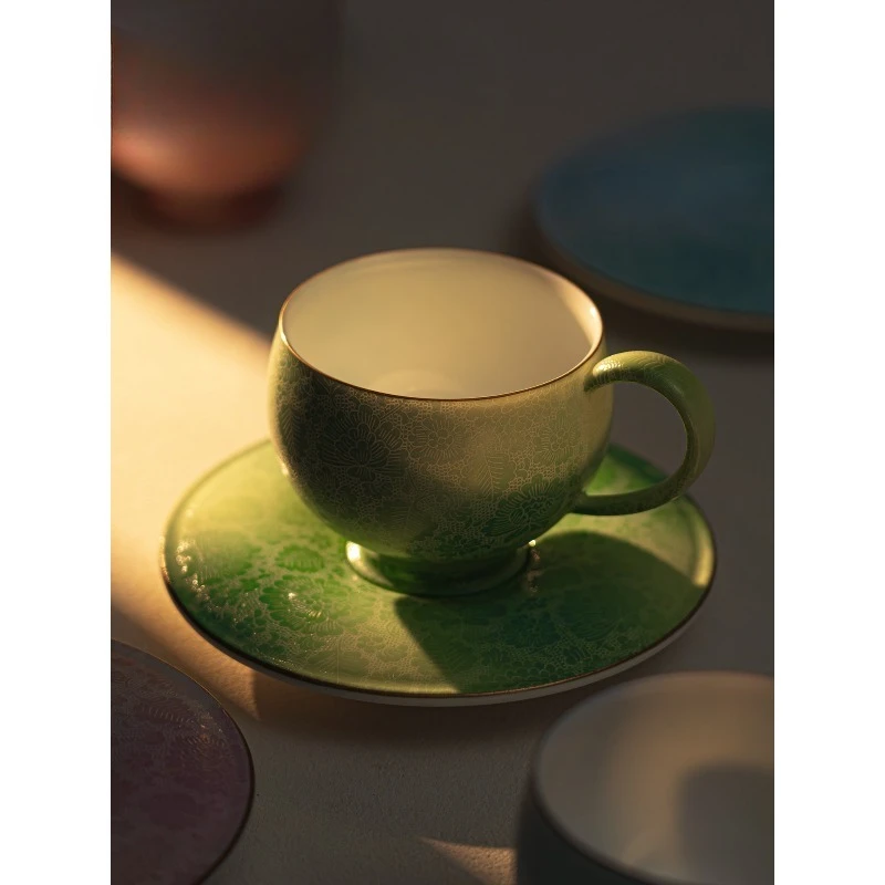 Ceramic coffee cup saucer mug set to give girls high-value gifts