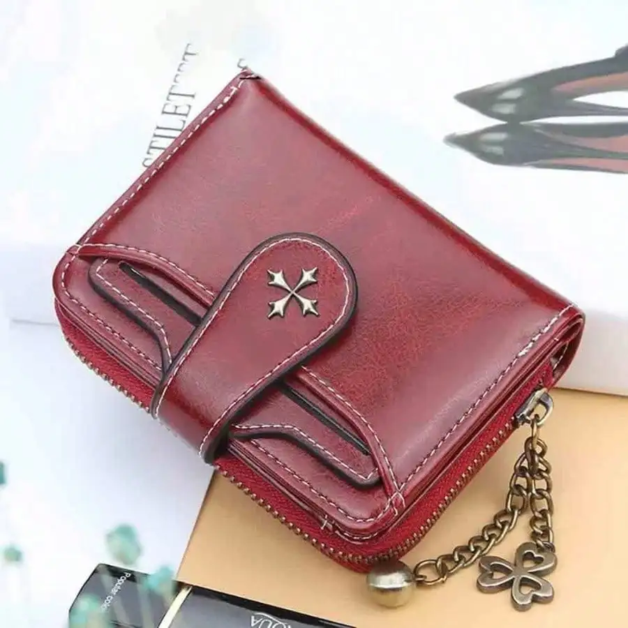 Frauen Brieftaschen und Geldbörsen PU Leder Geld Tasche Weibliche Kurze Haspe Geldbörse Kleine Münze Karte Halter Blau Rot Kupplung Neue Frauen Brieftasche