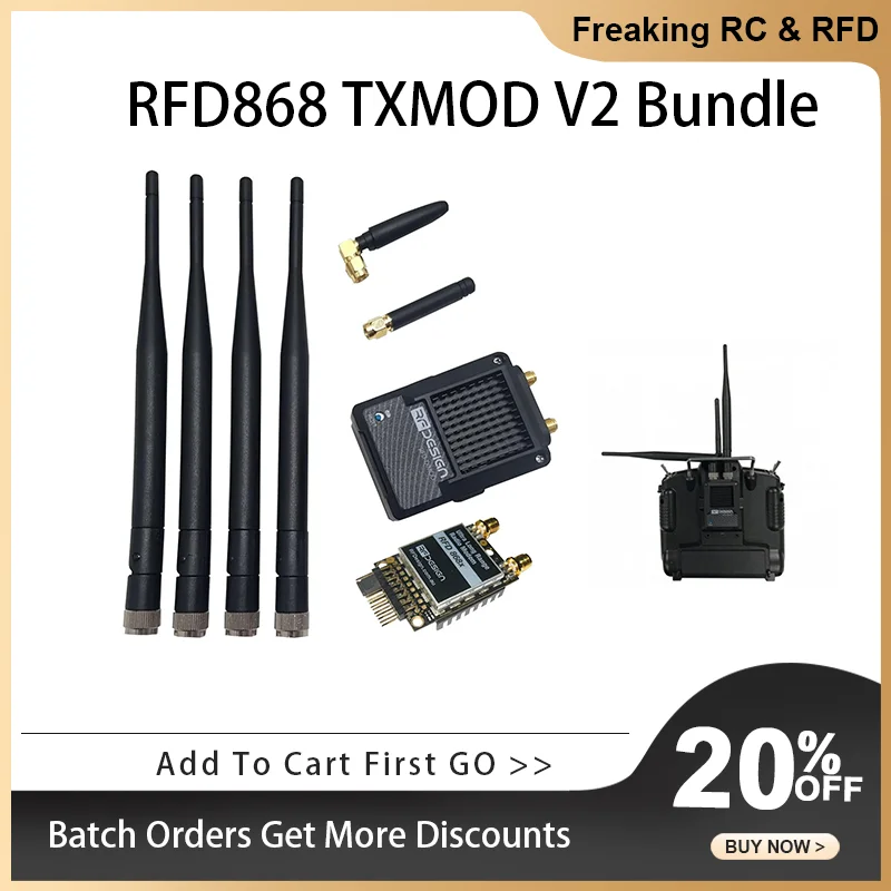 

RFD868 TXMOD: Телеметрия дальнего действия с поддержкой SPORT-телеметрии