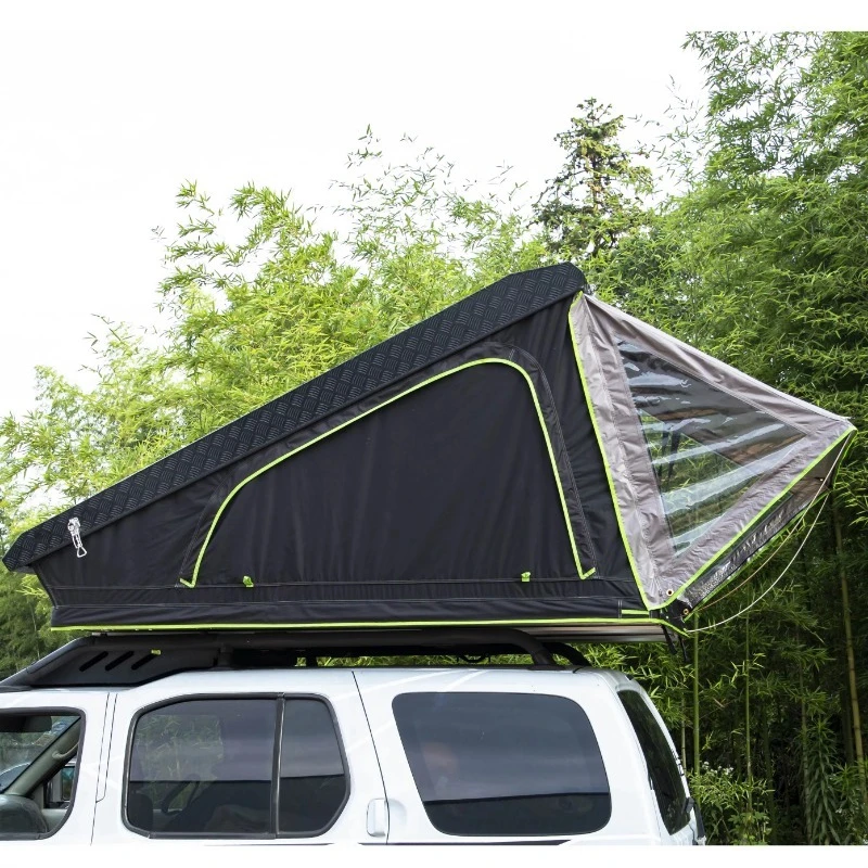Aluminum Triangular Hard Top Shell Roof Top Tent Off Road Vehicle Car Trailer 4 Person Camping Roof Top Tent