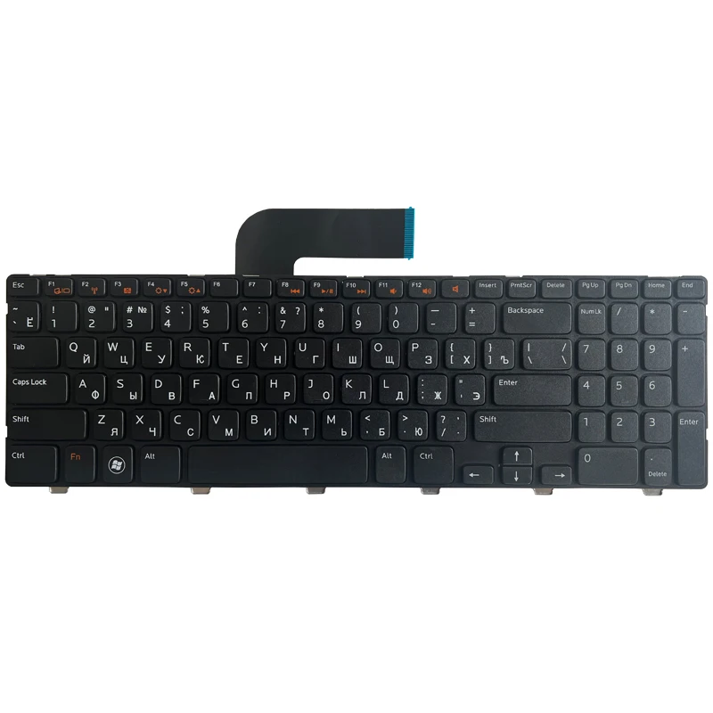 Russian laptop Keyboard for Dell Inspiron 15R N5110 M5110 N5110 M511R M501Z RU Black