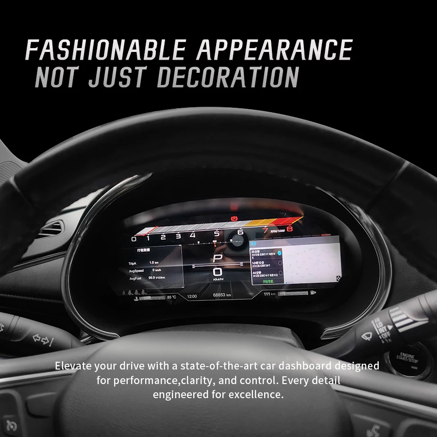 

12,3-дюймовый цифровой кластер Linux для Chevrolet Malibu XL 2015-2022, виртуальный спидометр кабины, автомобильный ЖК-дисплей приборной панели