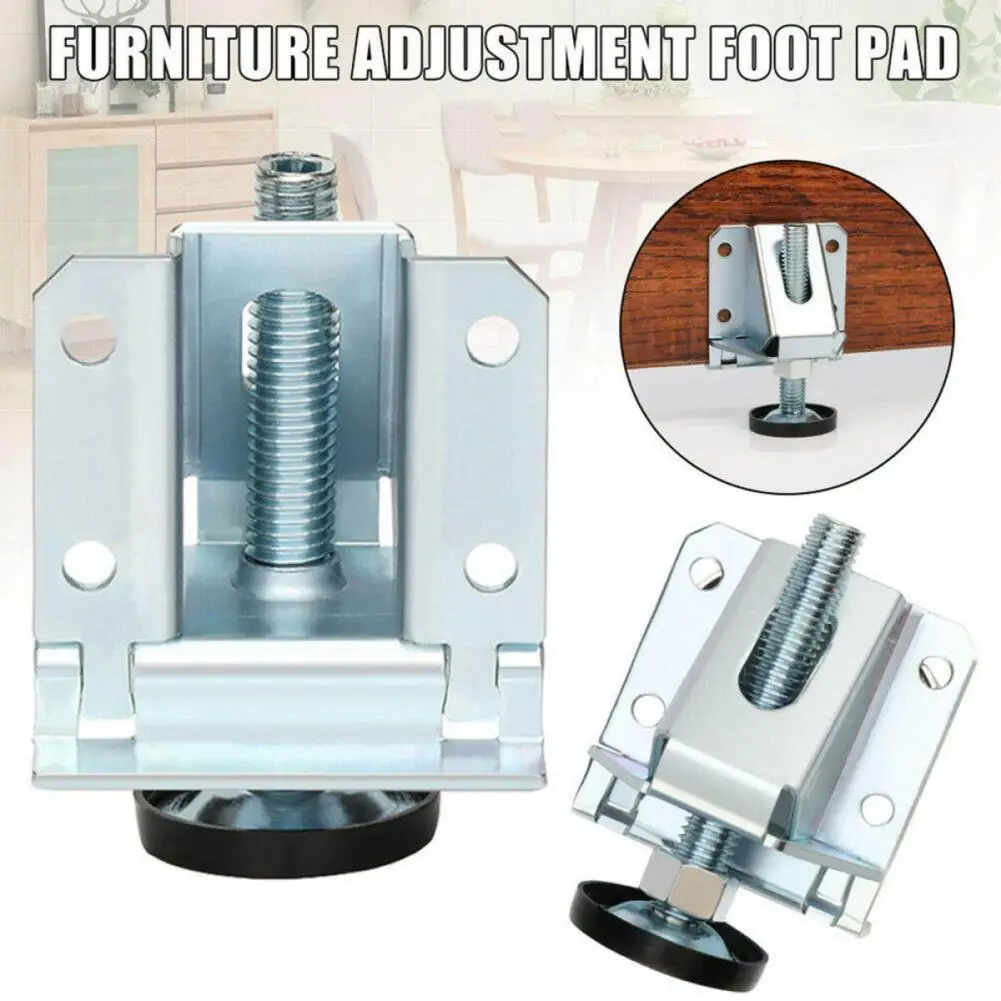 Adjustable Furniture Feet Leveling Feet 330lbs Load-capacity Height Adjustment Non-Slip Adjustable Furniture Levelers Feet Kit
