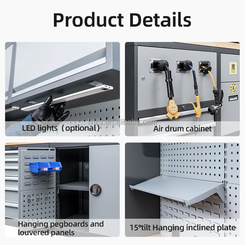 Industrial Modular Tool Workstation Featuring 200 Kg Heavy Capacity Drawers For Aerospace Repair Facilities
