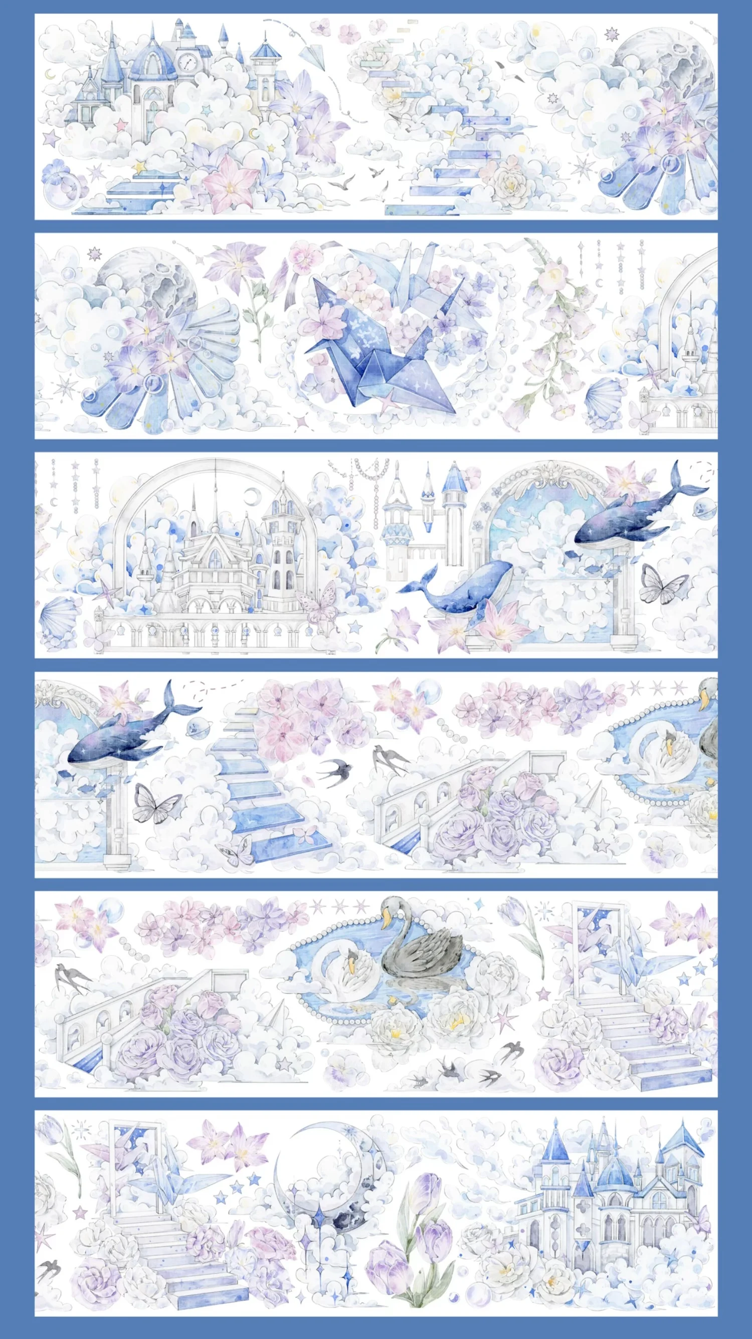 

Ocean Whales Sea Fish Shiny PET Washi Tape