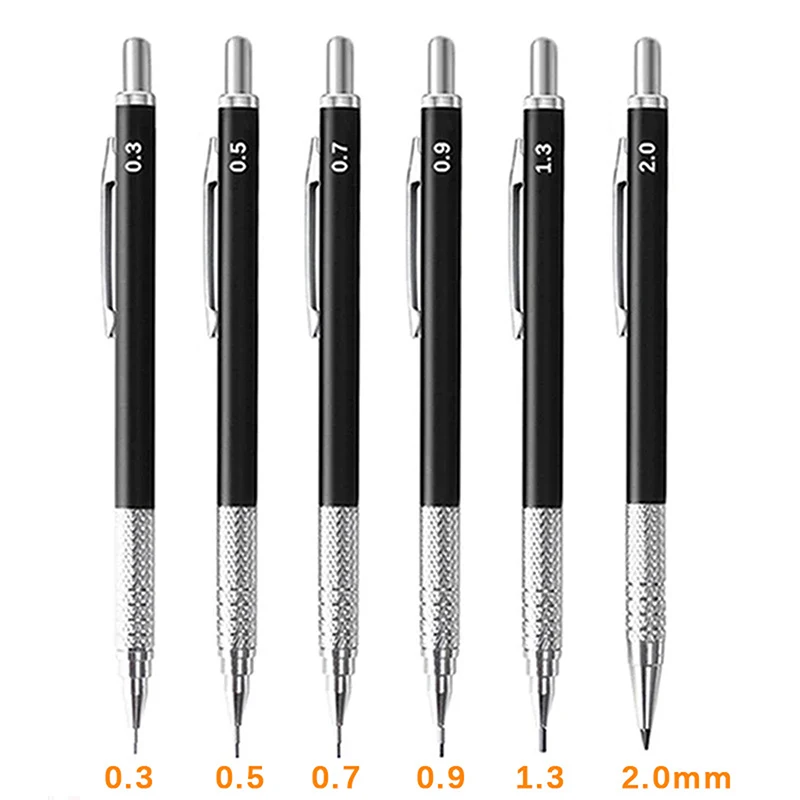 Mechanical Pencil Large Capacity Lead Refills Set 0.3, 0.5, 0.7, 0.9 2.0 Mechanical Pencils