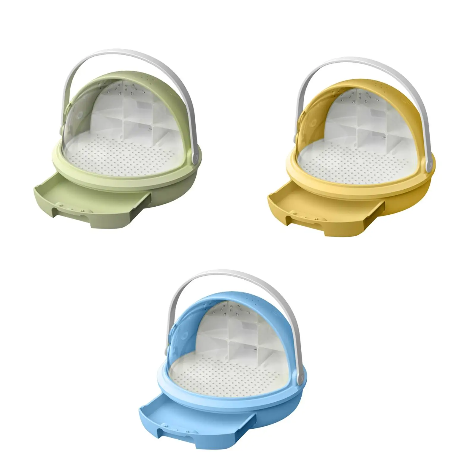 Plastic Silkworm Observation Box Compact Breeding Cage Transparent Habitat Carrier for Science Classroom Use