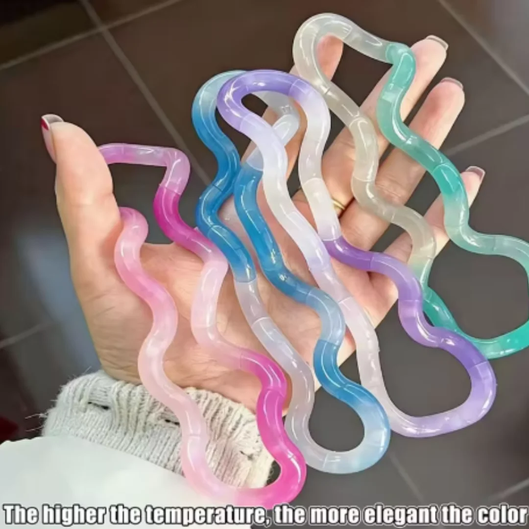 Deformable Tangle Rope Fidget Toy Unlockable Twisting Knot Toy Stress Anxiety Relief Desktop Ornament Funny Party Gift Adults