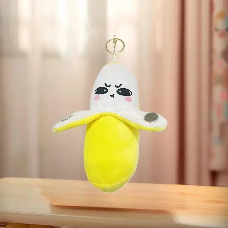 1Pcs Banana Rhythm Piano Plush Keychain Offers Creative and Fun Singing Experience for Parent-Child Interactions.