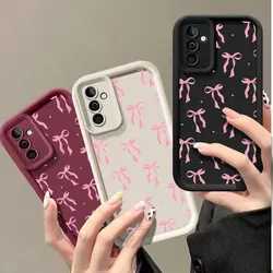 Bow Aesthetic Fashine Phone Case for Samsung Galaxy M22 M54 S20 S21 S22 S23 FE S24 PLUS ULTRA 5G Shockproof Soft Cover Coque