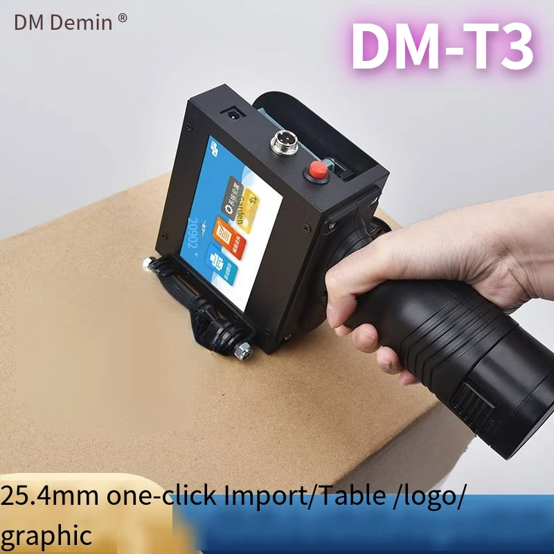 

Demin T3 Handheld Large Character Coding Machine Wooden Box, Cardboard Box Packaging Logo Label, Handheld Small Coding Machine