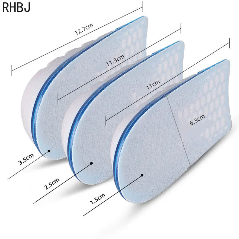 RHBJ 2Pcs=1pair Silicone Heel Pads Plantar Fasciitis Man Heel Spur Silicone Gel Heel Cups Heel Pain Heel for Shoes Foot Pad