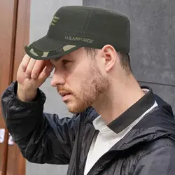 Men Unisex Breathable Hat Baseball Cap Cotton Cadet Hat   Breathable Combat Fishing Flat Adjustable Cap