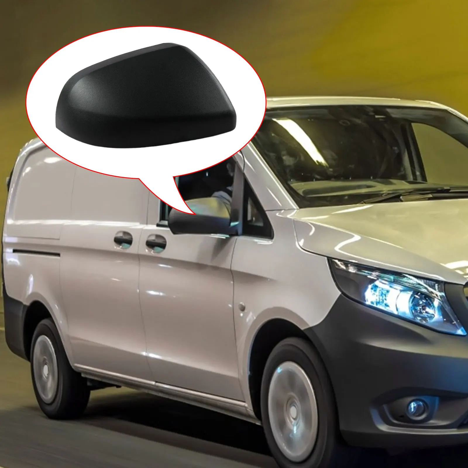 Wing Mirror Cover Replace Easy Installation Black for Mercedes-benz vito W447 V-class 2014-2020 Automotive Accessories