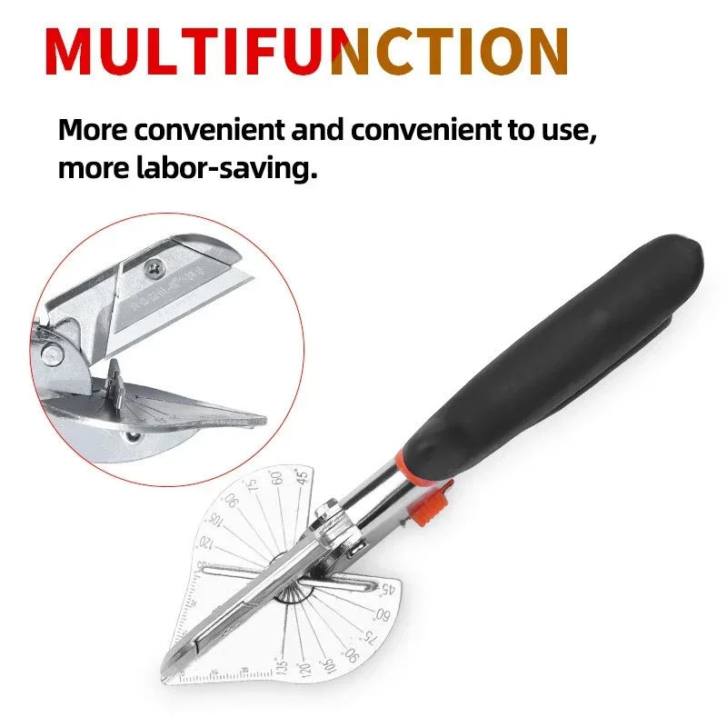 Multi Angle Miter Shear Cutter Adjustable Angle Scissors 45-135 Degree Cut Wood and PVC PE PPR Plastic Pipe Cutting Tools