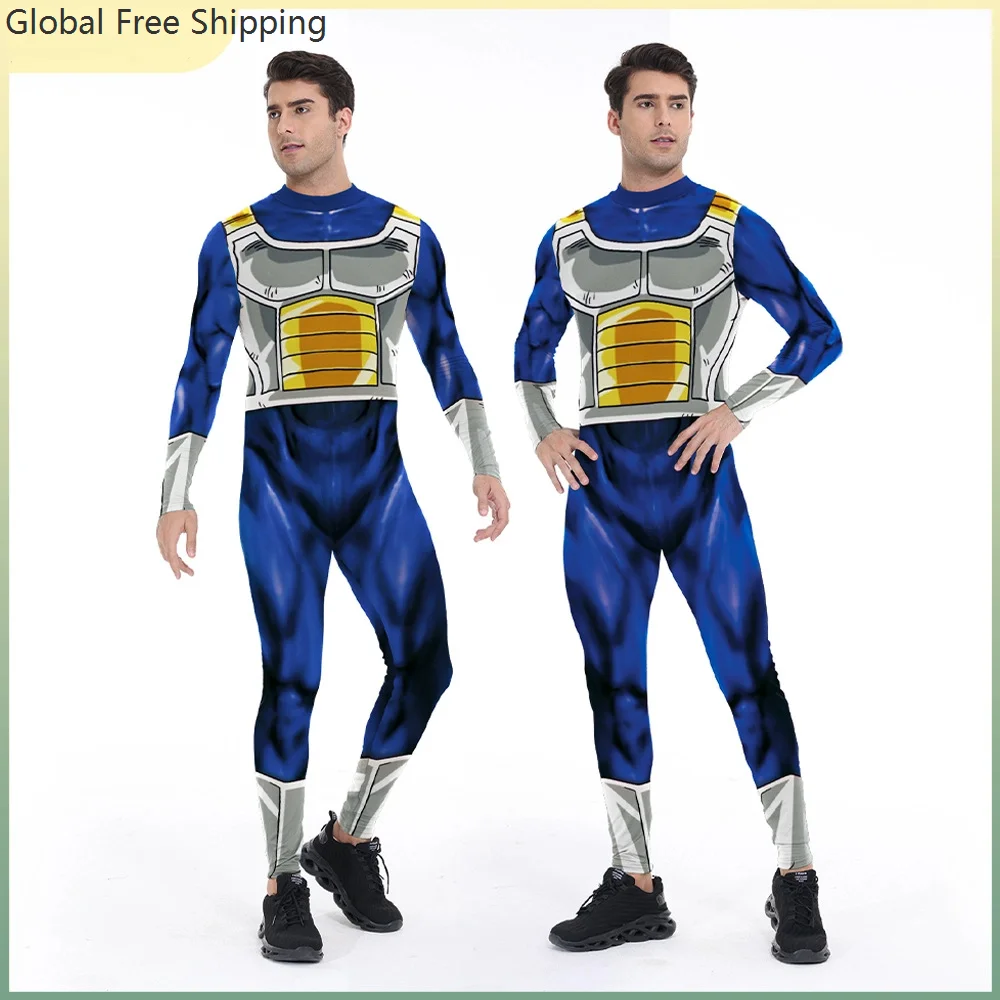 

Anime Cosplay Superman Costume Adult Men's Hero Muscle Bodysuit Halloween Carnival Party Costume Uniform Zentai Jumpsuit 2025
