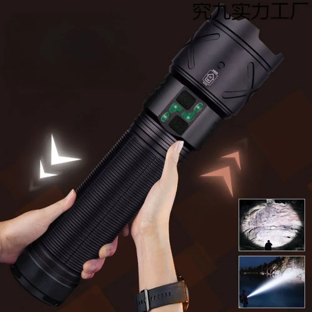 Most Powerful LED Flashlight Long Range 3000M Tactical Hand Lamp Type-C Charging Outdoor Work for Camping Lantern