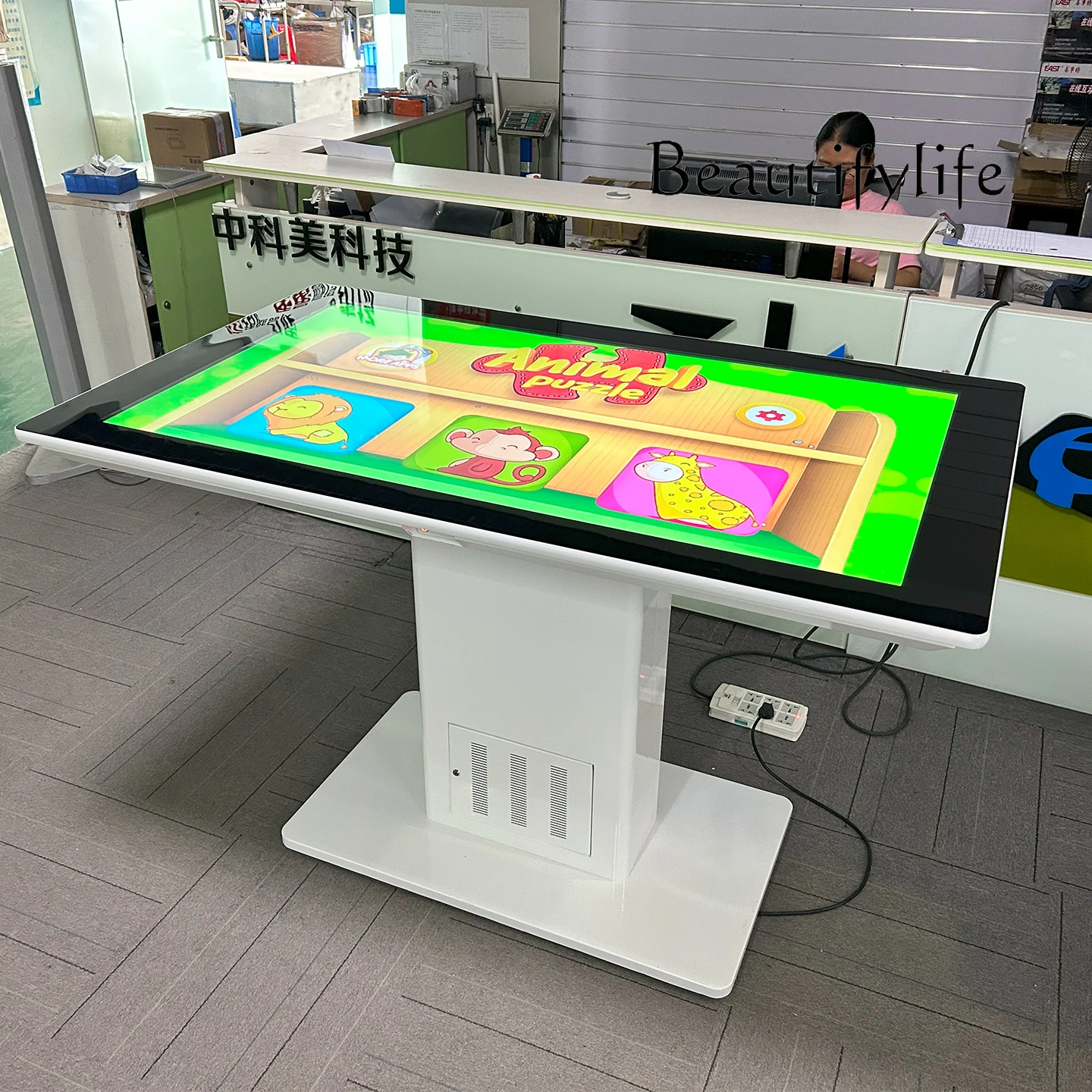 

waterproof interactive touch table intelligent touch coffee table machine 43/55 inch multimedia intelligent high definition