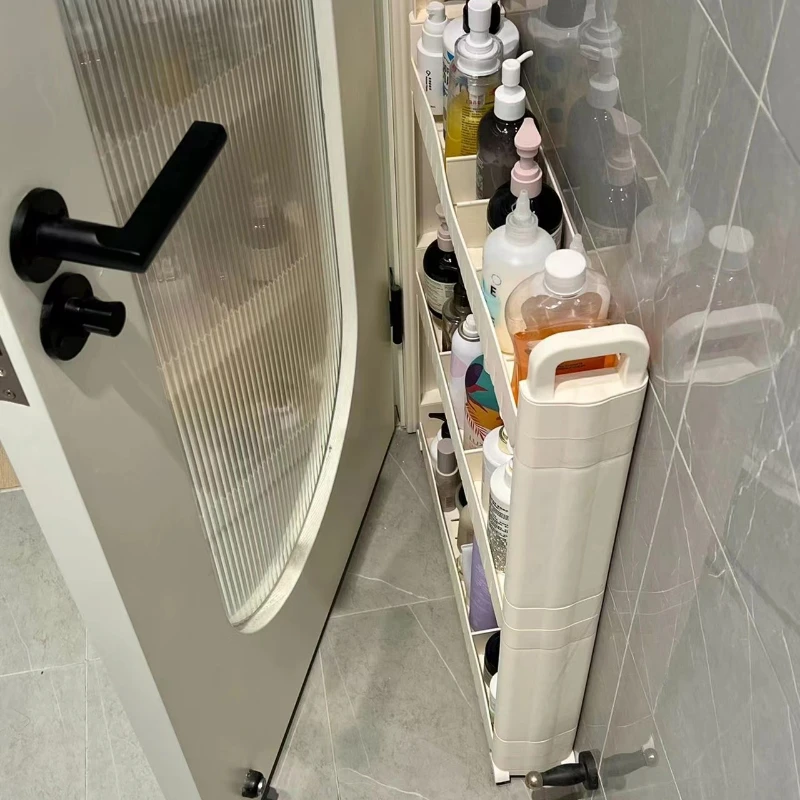 10cm Narrow Gap Storage Trolley Bathroom Narrow Gap Storage Rack Side Gap Storage behind the Kitchen Door Storage Rack Storage