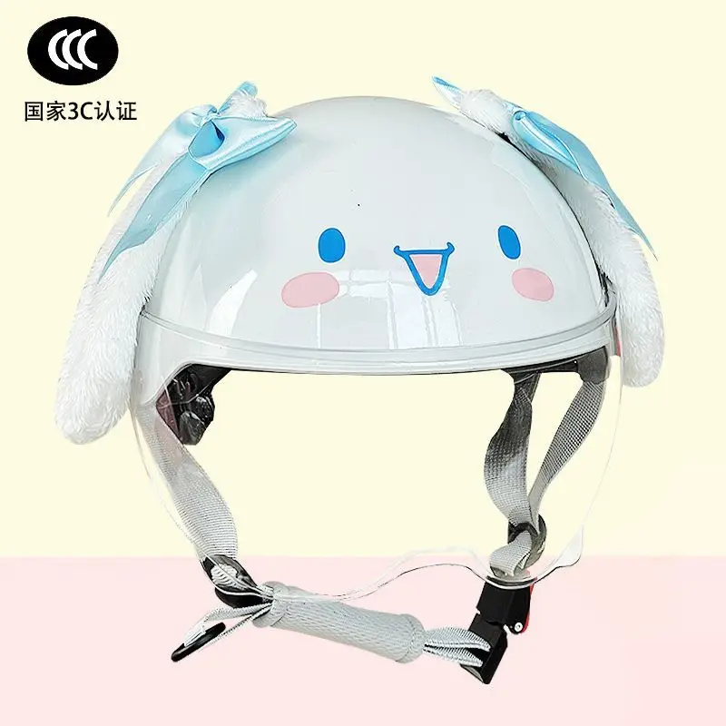 

Kawaii Cinnamoroll MYMELODY Adult Cute Helmet Sunscreen Student Four Seasons Lightweight Breathable Safety Helmet Girl Gift Toys