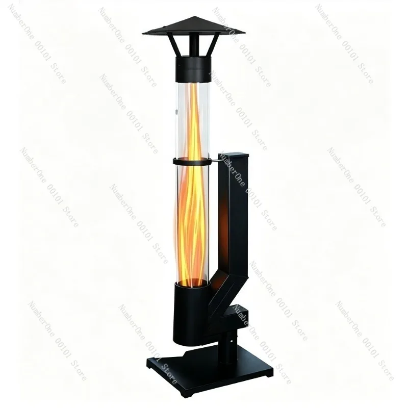 Outdoor Vertical Wood Burning Rocket Stove Smokeless Gasifier Heater Pellet Camping Furnace Portable Biomass Firewood Cooking
