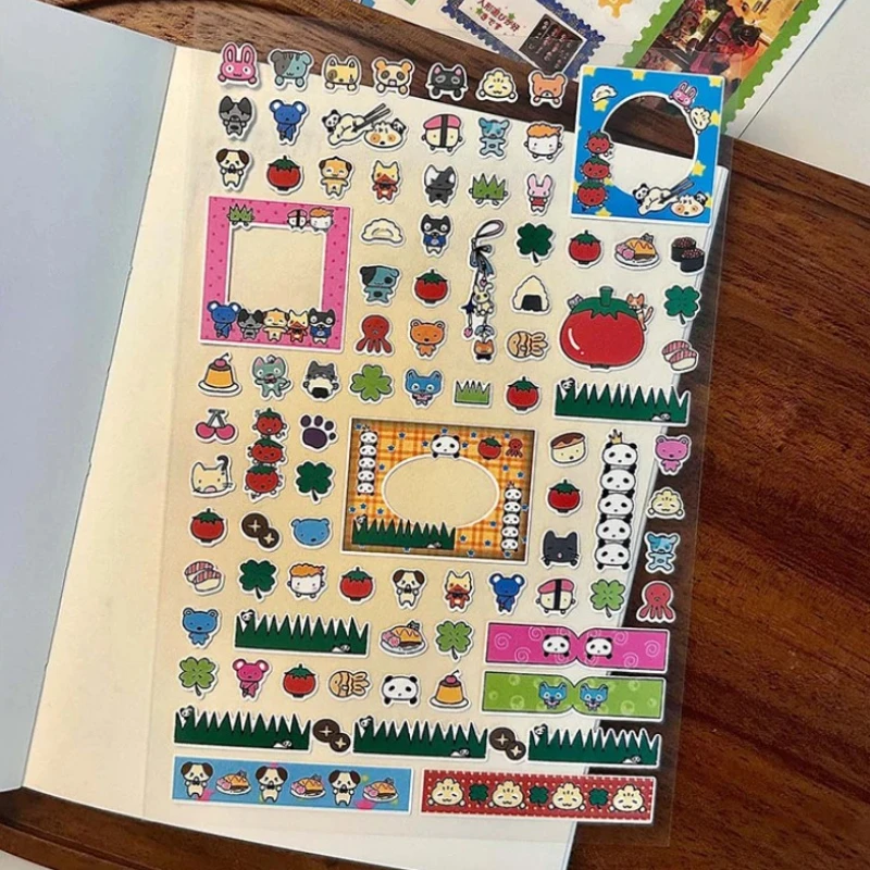 

1 шт., милая японская ретро-стиль, мультяшная наклейка, чехол для телефона, канцелярские украшения, каваи, сделай сам, наклейки для журналов для скрапбукинга