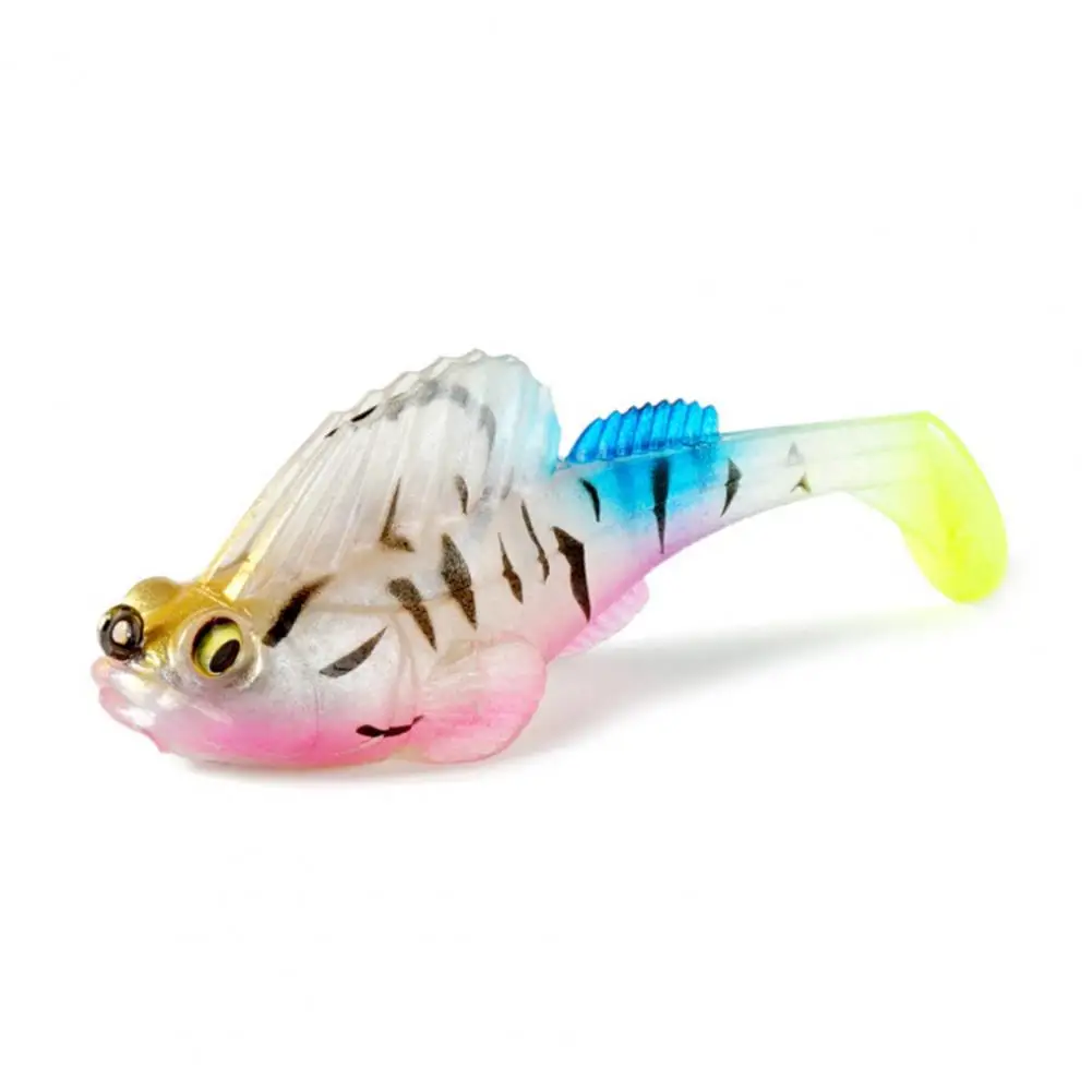 Pvc Fishing Bait Realistic Soft Mudskipper Lure with Sharp Hook Paddle Tail for Freshwater Fishing 7.5cm/14g Bionic Artificial