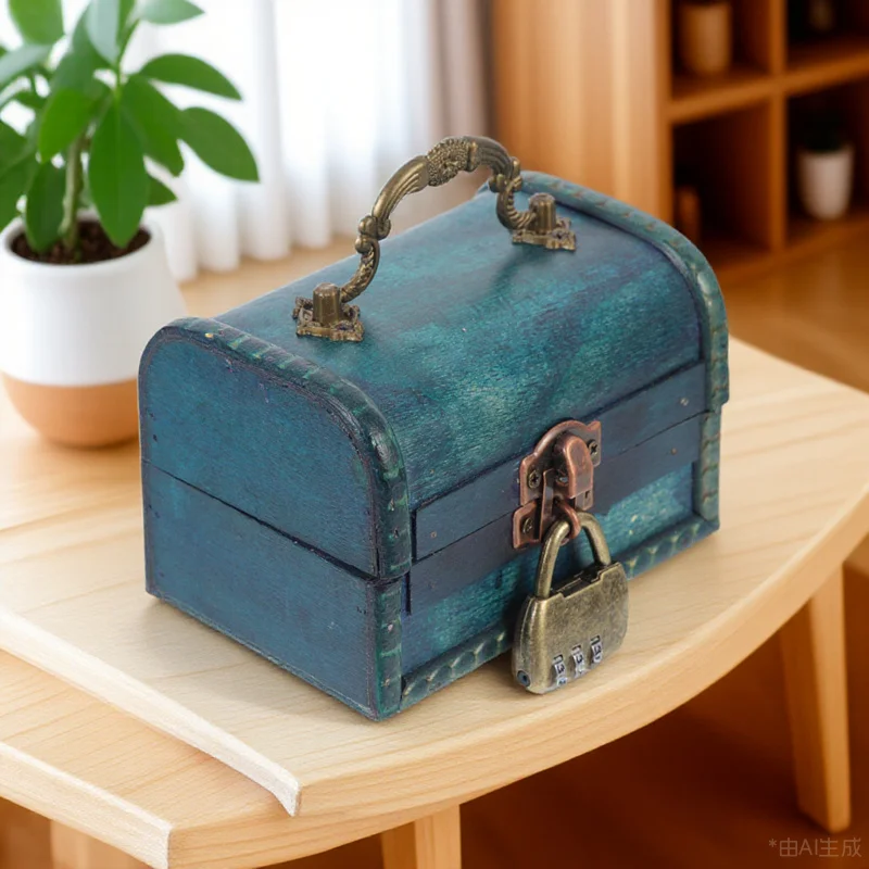 

Retro Wooden Jewelry Storage Box Vintage Trinket Case For Earrings Rings Necklaces Home Bedroom Shop Organizer Dustproof Large