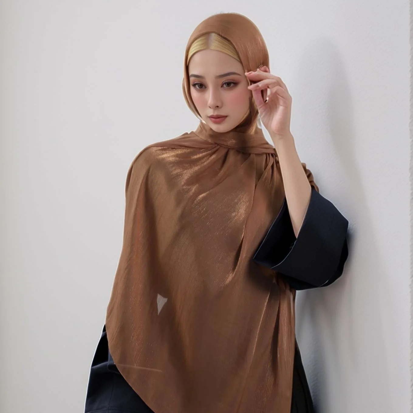 

Elegant Women's Long Silk Scarf Malaysia Multi-Color Headscarf Long Scarves Shawl Accessories Headband Head Scarf Cape 170*100cm