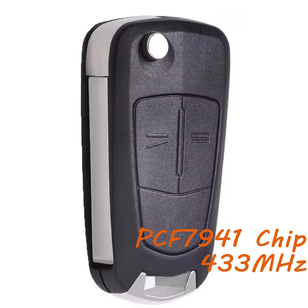 

Дистанционный брелок KEYECU для Opel Vauxhall Astra H Zafira B Corsa D Meriva B 433 МГц PCF7941 Чип Val System Delphi System