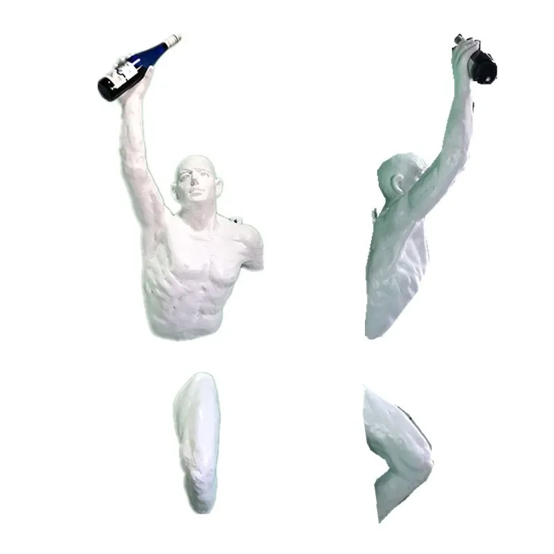 Pub BBQ Hot Pot Restaurant KTV Restaurant Wall Soft Decoration FRP Sculpture 3D Model Character Wall Decoration