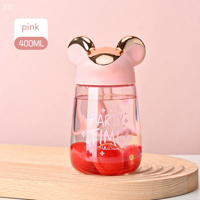 400ml Travel พลาสติกใสขวดน้ําดื่มขวดน้ํากีฬาถ้วยดื่ม LeakProof สําหรับกลางแจ้ง