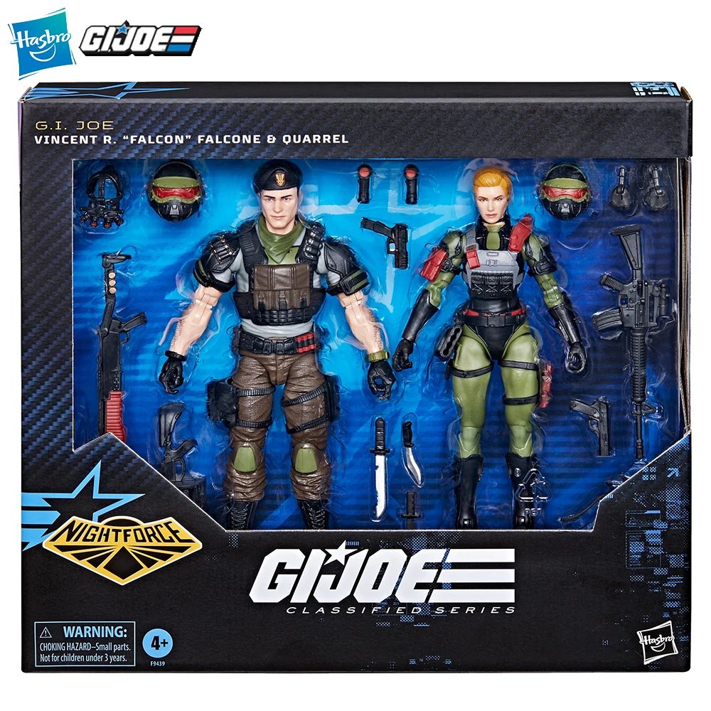 

In-Stock Hasbro G.I. Joe Classified Series #138, Night Force Vincent R. "Falcon" Falcone & Quarrel 15cm Action Model Figure Toys