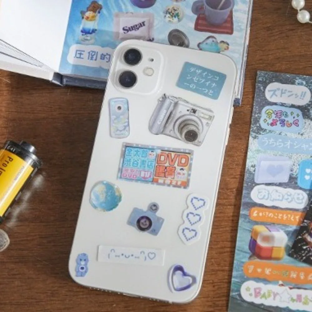 45PCS MINKYS Decorative Stickers Book Kpop Falling Dream Series Laptop Photocard Sticker Book Shining Journal