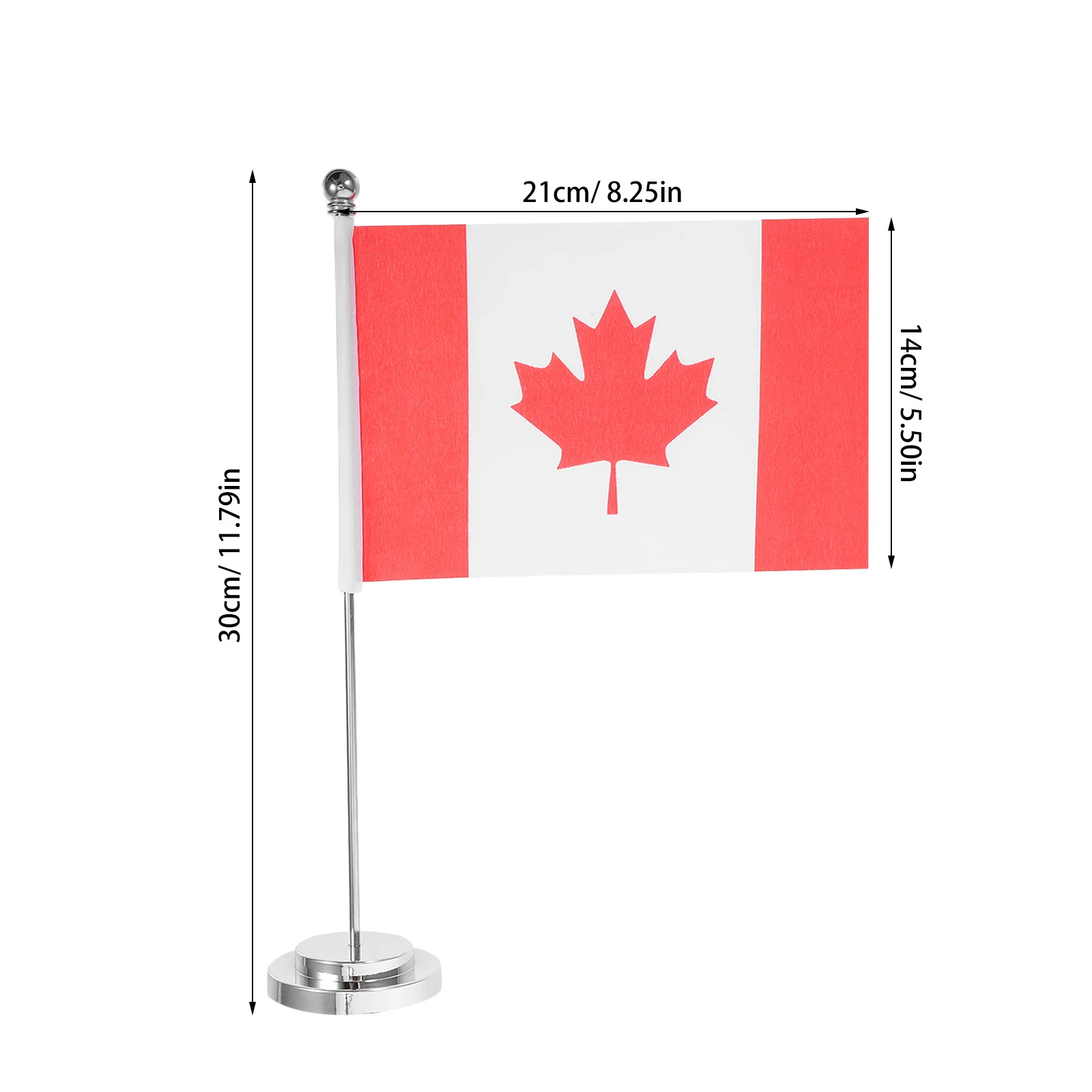 Mini flaga narodowa Kanady, mała poliestrowa flaga miniaturowa na biurko, dekoracja stołu biurowego, baner na Dzień Kanady.