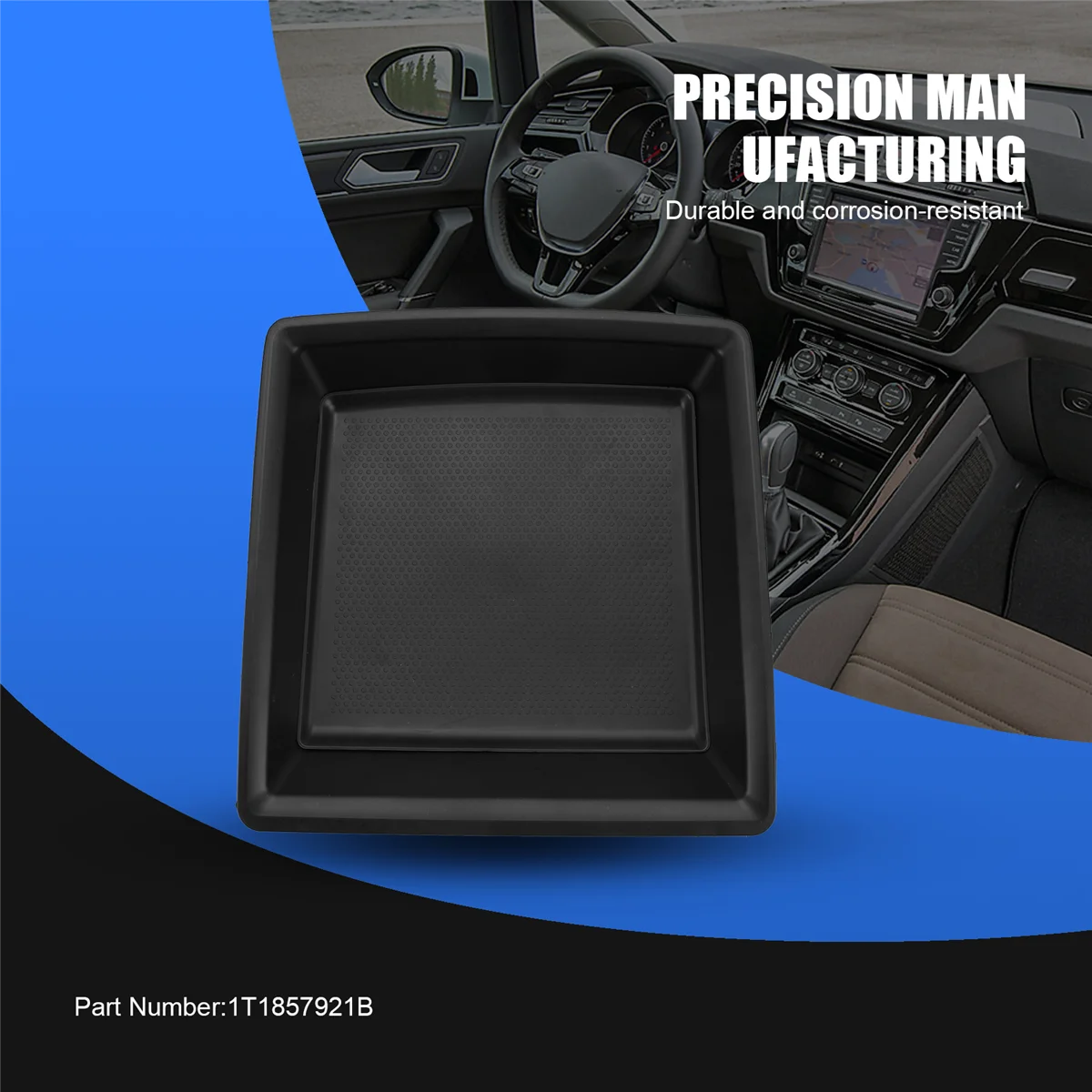 

Lasting 1T1857921B Car Dashboard Box Storage Holder Tray with Cushion Without Cover for 2005-2015