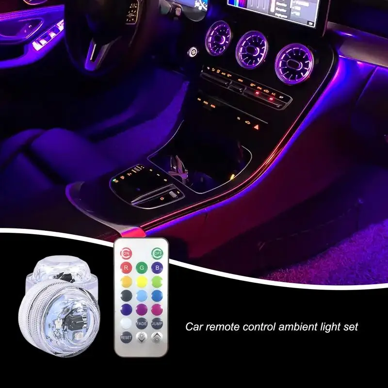 Car Interior Ambient Light Color Change Ambient Lighting Led Car Lights Remote Control Automotive Atmosphere Lights For Car