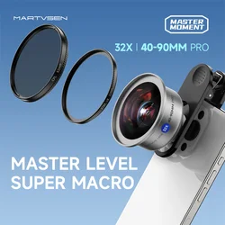 MARTVSEN Phone HD Master Macro Lens Pro for iPhone 15/14/13/12/11/8/7/X/XR Samsung Xiaomi HUAWEI, 17mm Thread Mount/Metal Body