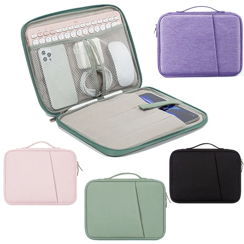 Geschikt voor iPad Tas Tablet Tas Laptop Sleeve Gewatteerde Case Hand Carry Organizer Tas voor Zakelijk Kantoor Reizen Slim L