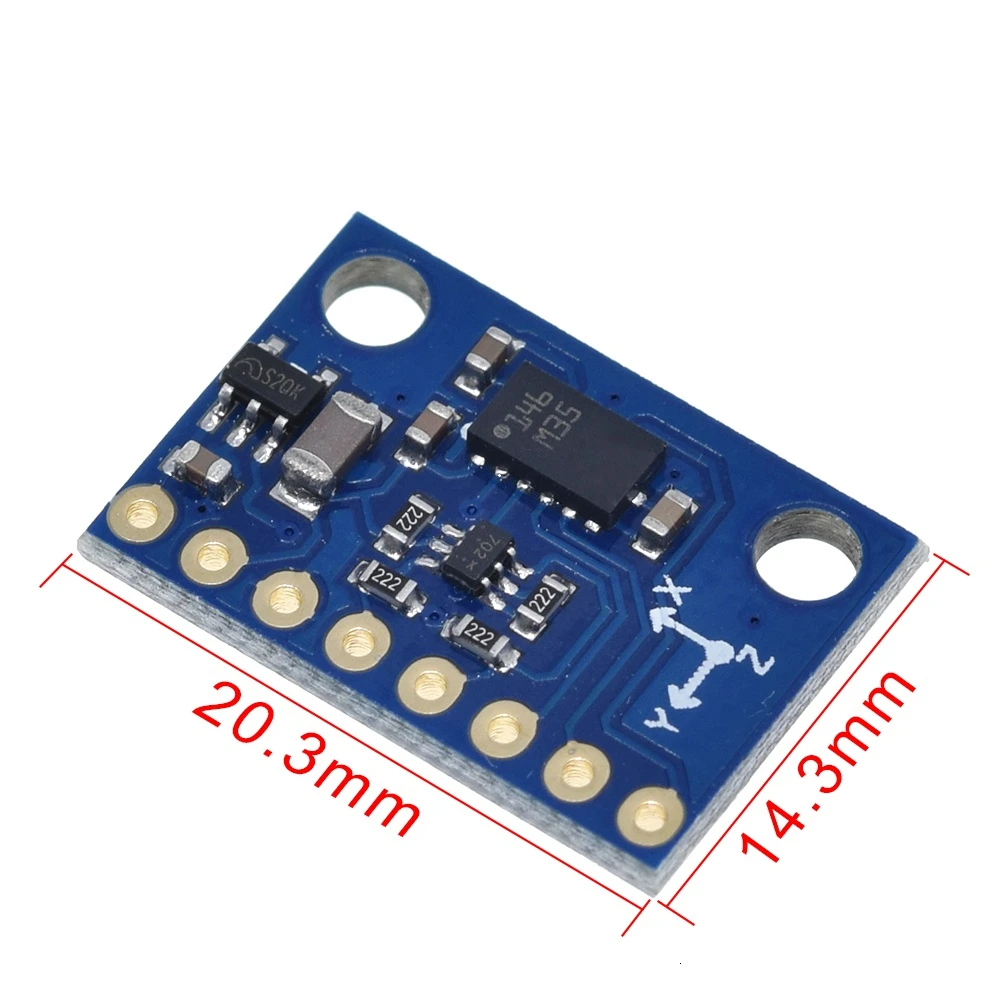 TZT GY-511 LSM303DLHC Module E-Compass 3 Axis Accelerometer + 3 Axis Magnetometer Module Sensor for Arduino