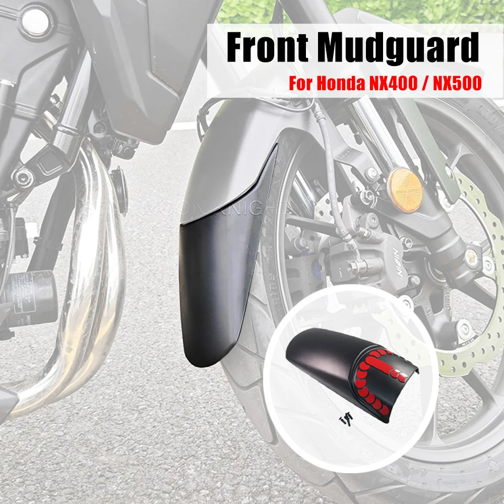 

For Honda NX400 NX500 2023 2024 NX 400 NX 500 Motorcycle Front Fender Extender Wing Mudguard Extension Splash Cover Accessories