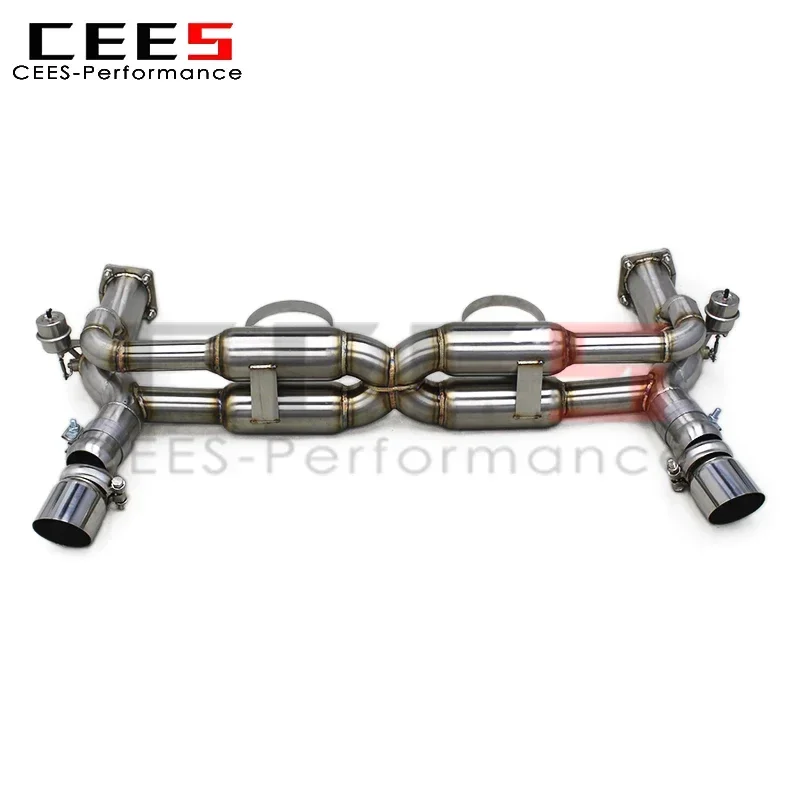 CEES   Catback Exhaust System for Porsche 911 997/997.1 Turbo 3.6L 2004-2012 Escape SS304 Stainless Steel Exhaust Pipe Muffler