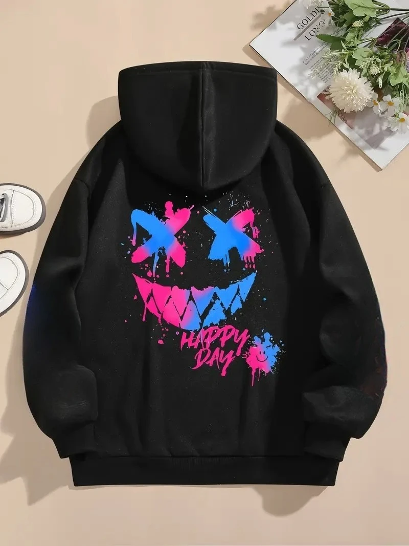 

2025 Autumn and Winter Graphic Letter Print Hoodie Casual Pocket Long Sleeve High-end Luxury Is for Both Men and Women Top Y2k