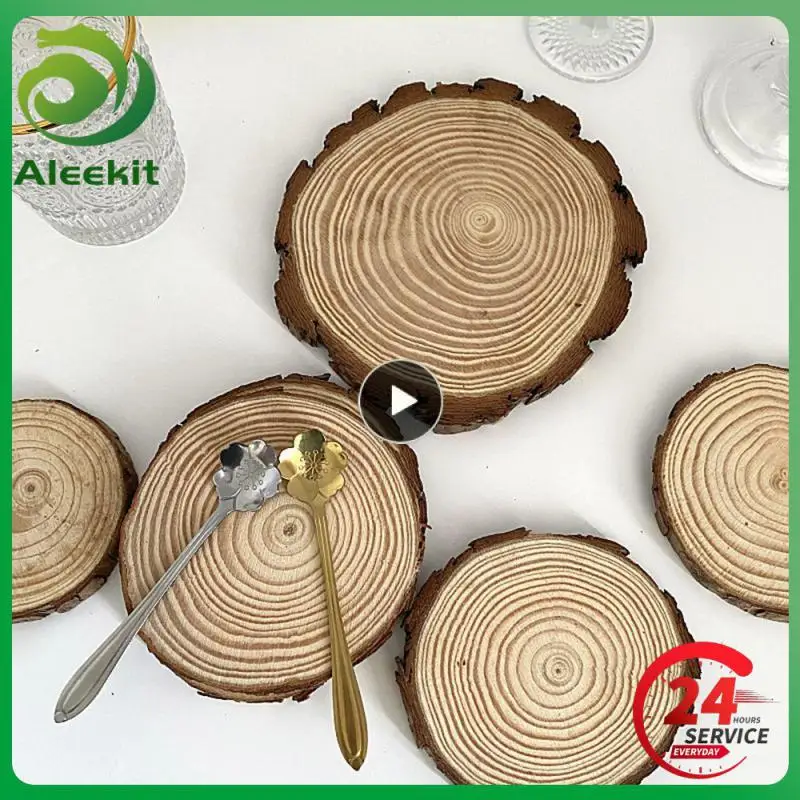 6-15cm Thick Natural Pine Round Unfinished Wood Slices Circles With Tree Bark Log Discs Crafts Wedding Party Painting