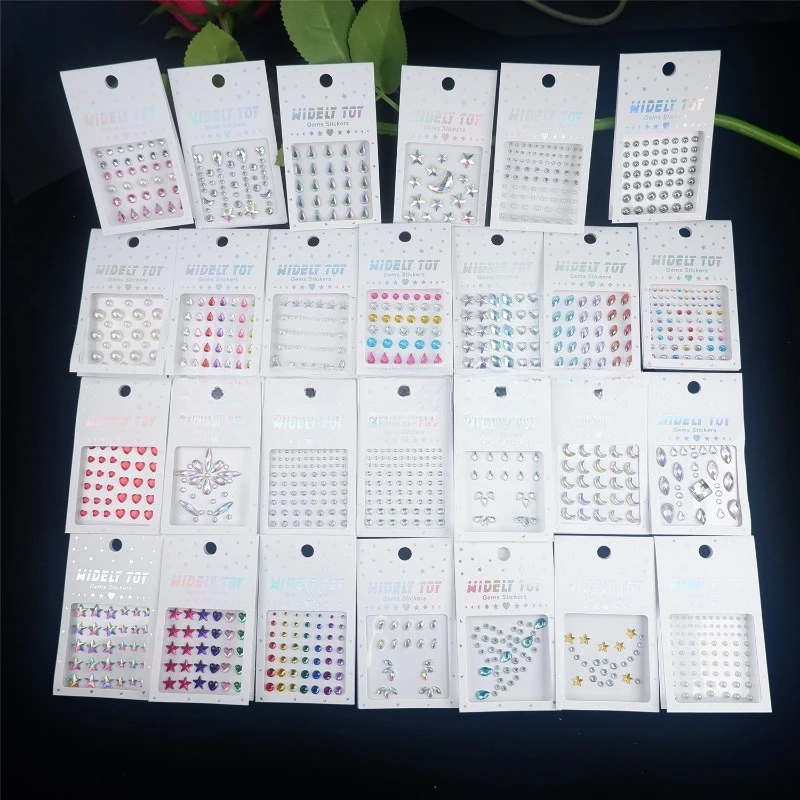 

Sparkling Acrylic Face Rhinestones Third Eye Forehead Stickers for Party Dance Performance Self Adhesive Body Temporary Tattoo