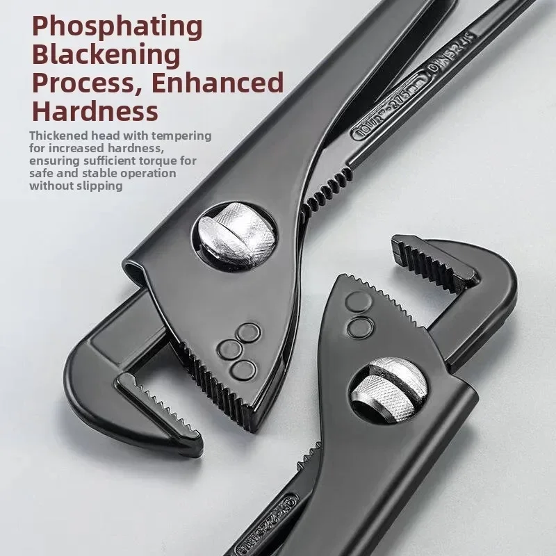 7 9 10.5 12 Inch Pipe Wrench with Quick Release Ratchet and Sturdy Carbon Steel Frame for Industrial Maintenance