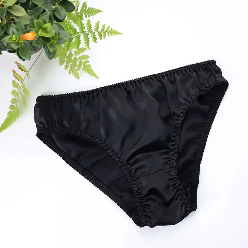 High waist silk underwear 100% mulberry silk silk underwear women breathable sweat wicking comfortable briefs